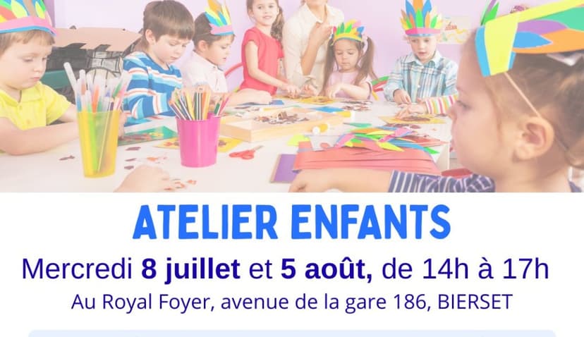 Atelier bricolage estival enfants à BIERSET