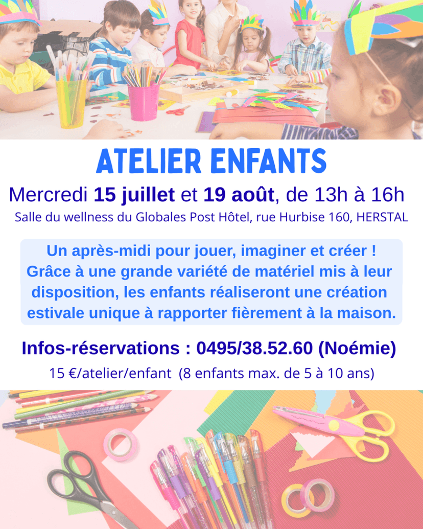 Atelier bricolage estival enfants à HERSTAL